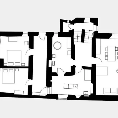 公寓 Turalihus Unten 1obergeschoss - Ferien Im Baudenkmal Valendas
